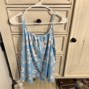 Floral Blue Women's Top